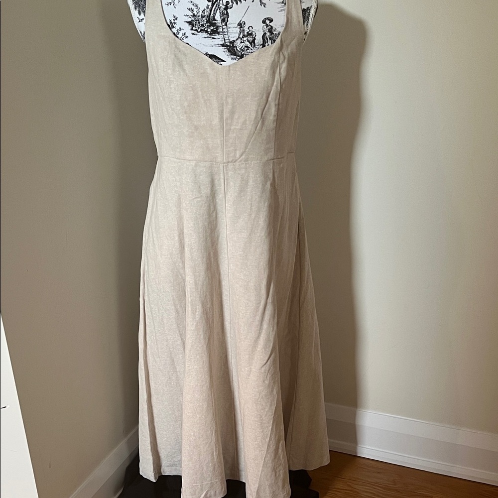Old Navy Beige Midi Dress